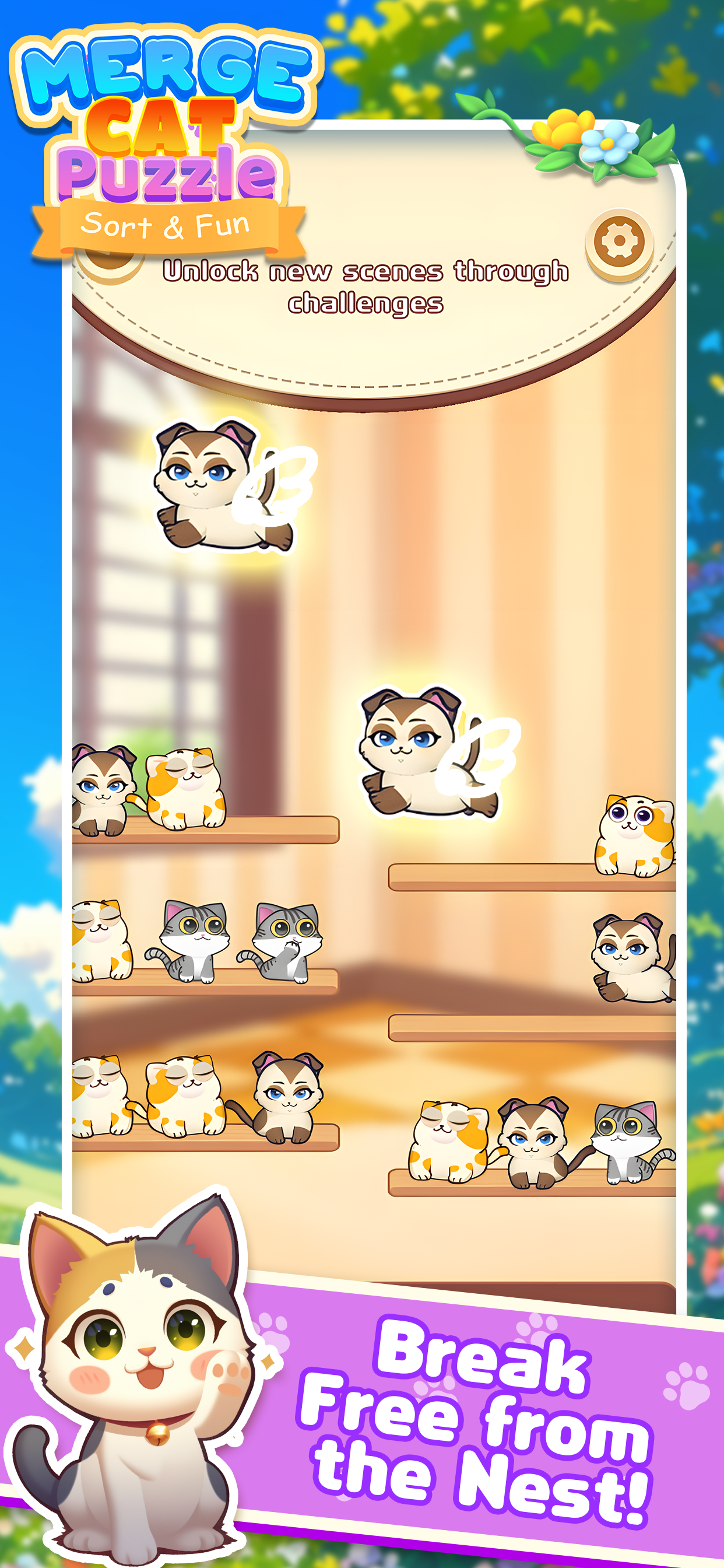 Merge Cat Puzzle Screenshot 2