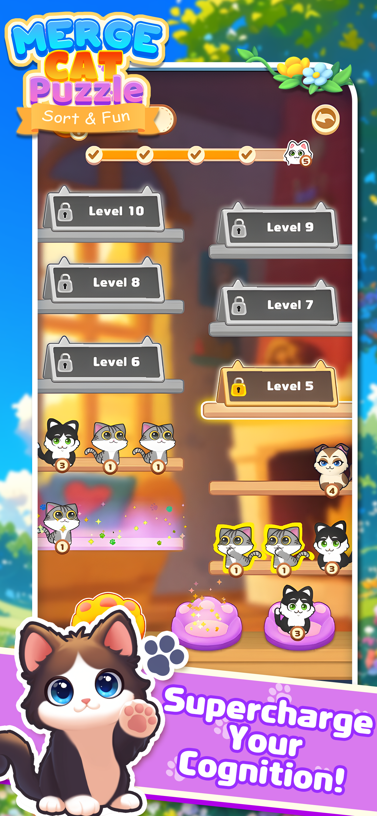 Merge Cat Puzzle Screenshot 4